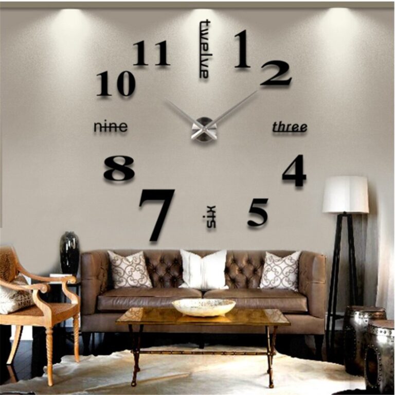 Digit Number Wooden Wall Clock