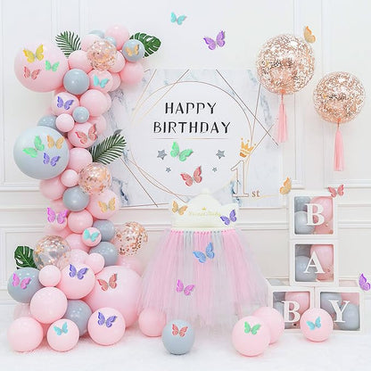 New Double-layer Multicolor Hollow Butterfly