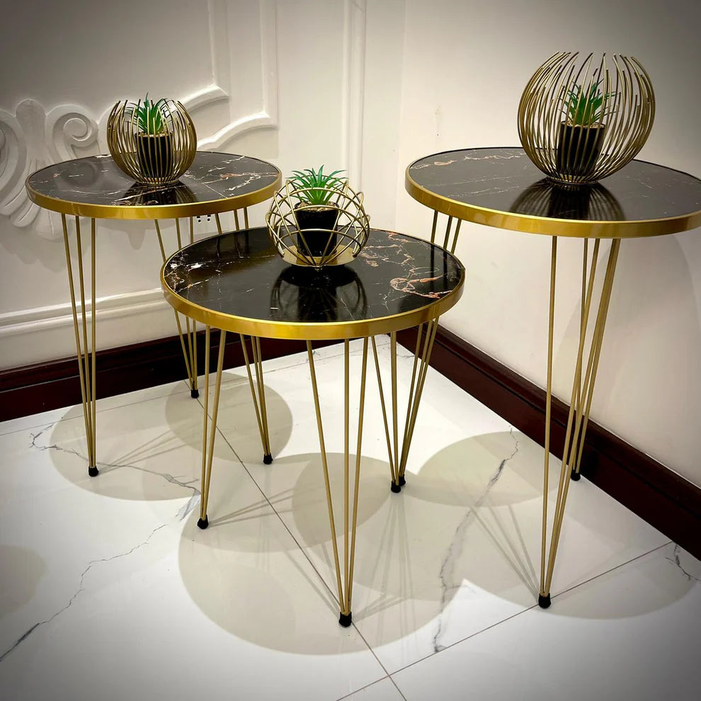 Modern Coffee Table – Nesting End Table & Side Table Set for Stylish Living