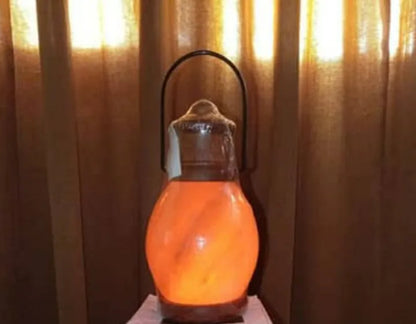 Lantern shape made of Himalyian salt lamp