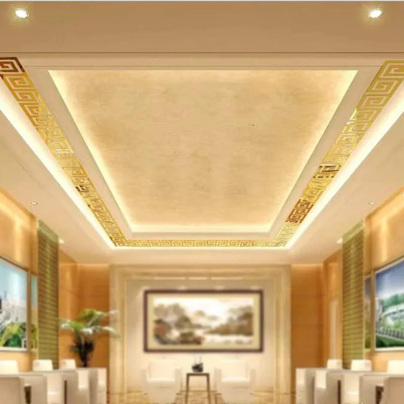 Acrylic Greek Mirror Wall Stickers