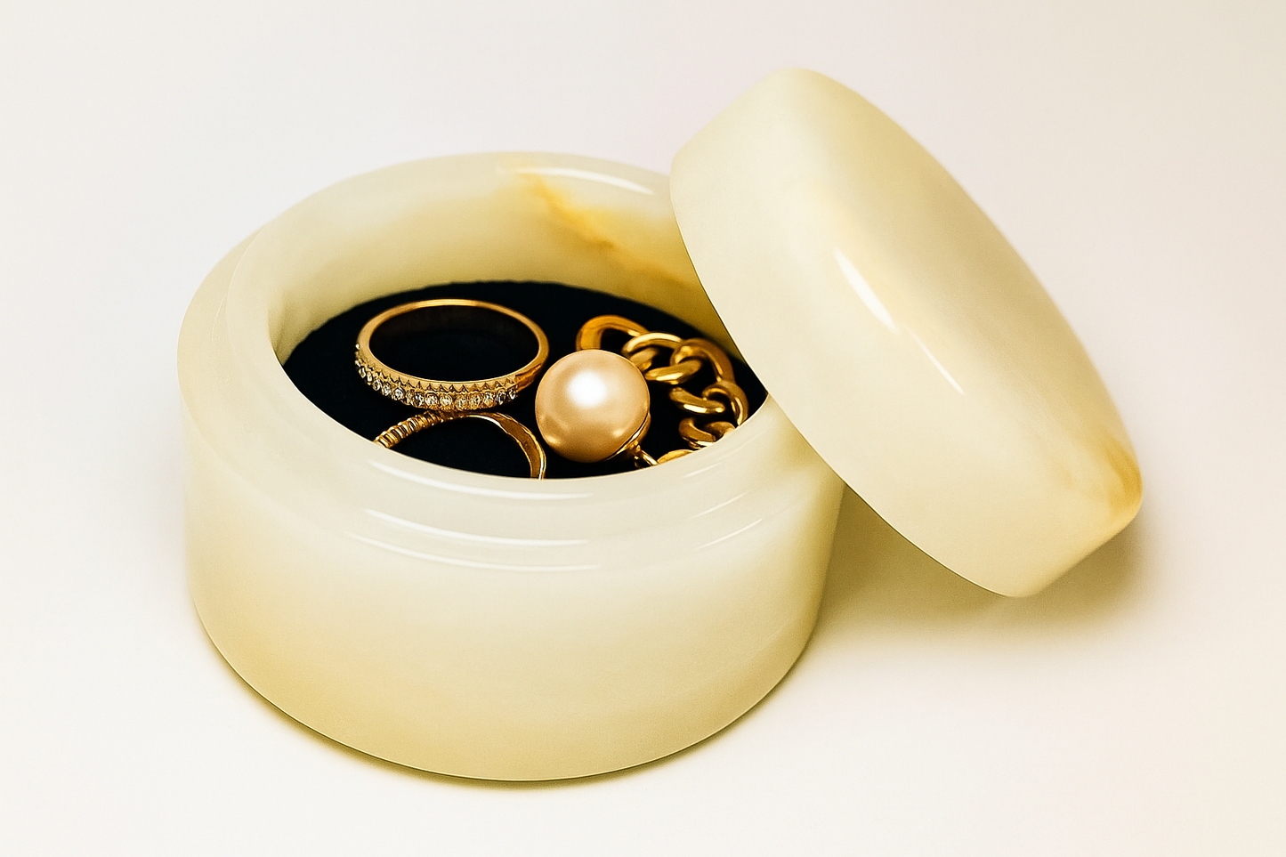 VintGold Marble Decorative Trinket jewelry Box