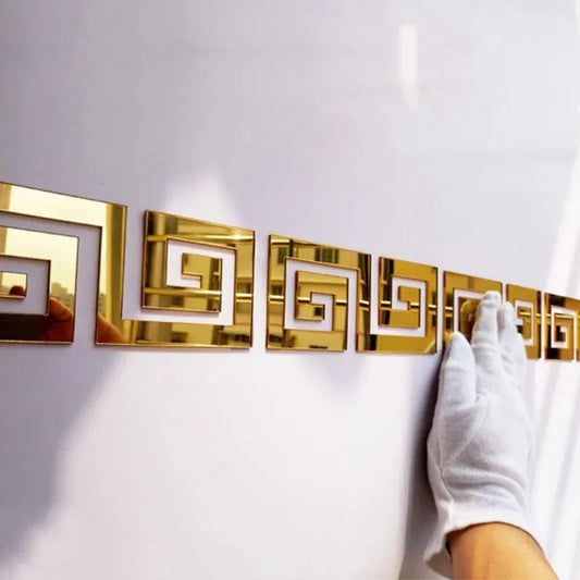 Acrylic Greek Mirror Wall Stickers